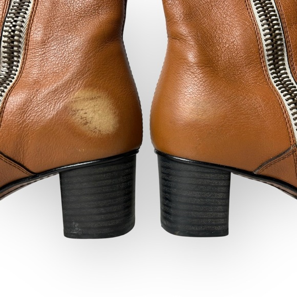 Chloé Lexie Seamed Leather Short Boot in Tan 36 - Picture 9 of 12